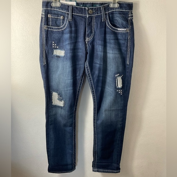 Cruel Girl Denim - Cruel Denim Rhyon Mid Rise Boyfriend BF straight Leg Blue Jeans Sz 27/3